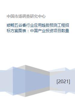 顺畅五谷香行业应用趋势预测工程招标方案图表 中国产业投资项目数量